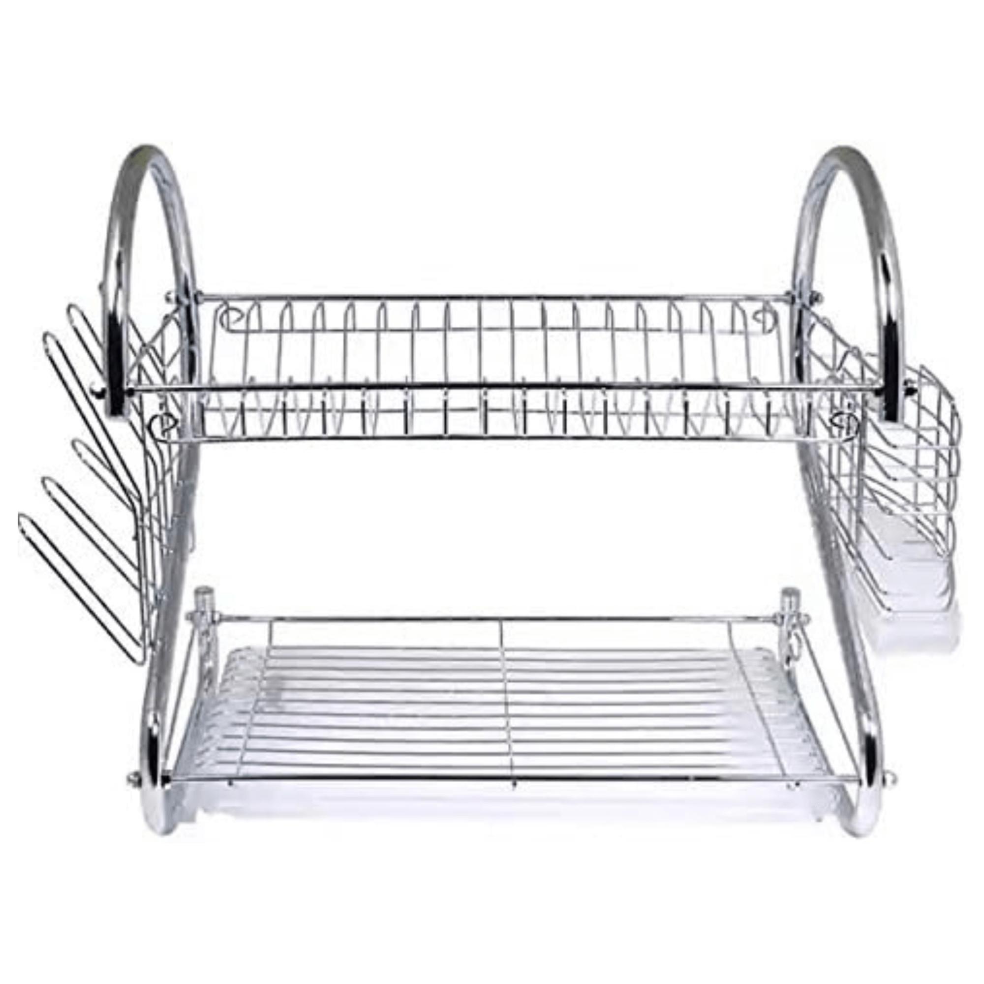 Better Chef 16" 2Level ChromePlated SShaped Dish Rack Jane
